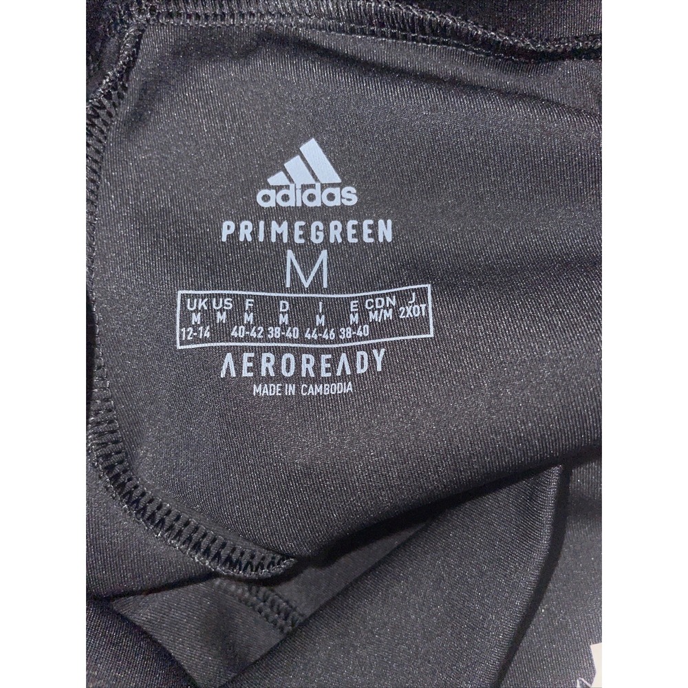 adidas Black High-Waist 3-Stripes Athletic Bike Shorts - Picture 4 of 4